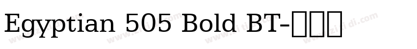 Egyptian 505 Bold BT字体转换